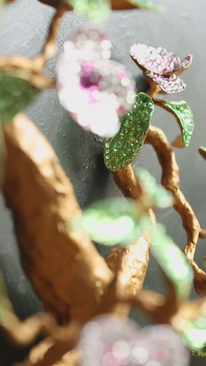 Flowering Tree | Handmade 3D Art | Jewelry painting