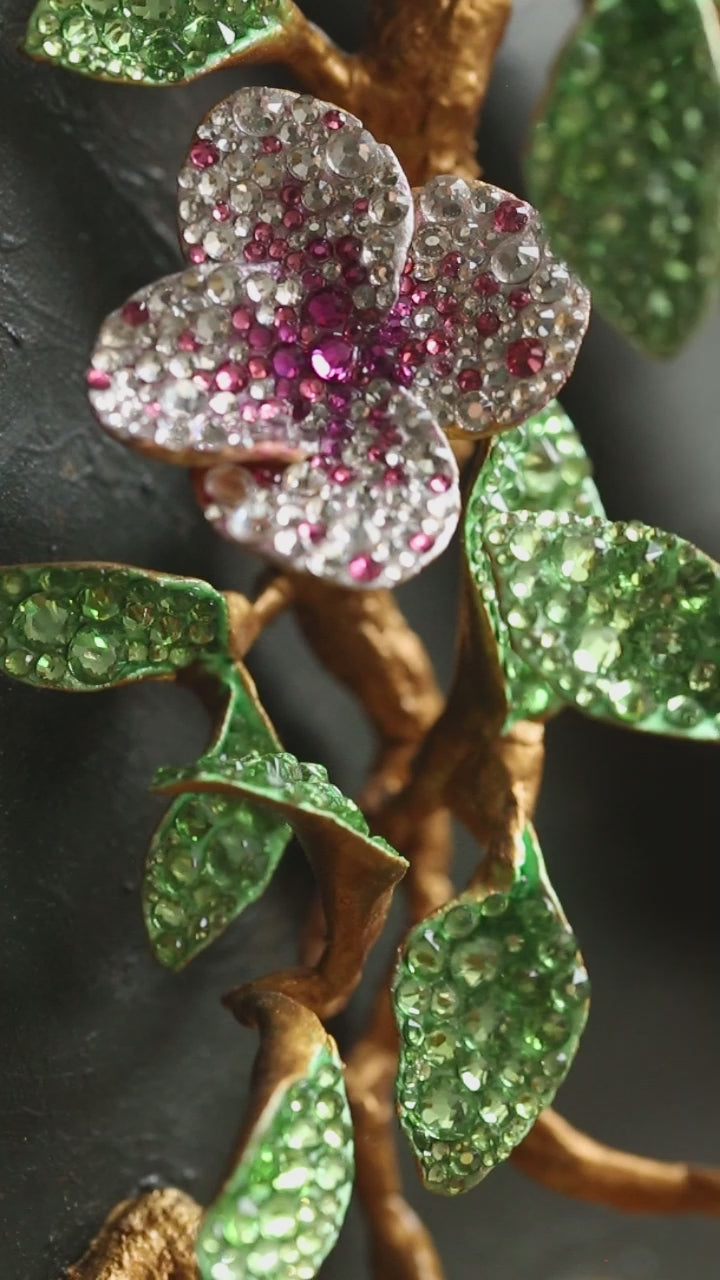 Flowering Tree | Handmade 3D Art | Jewelry painting