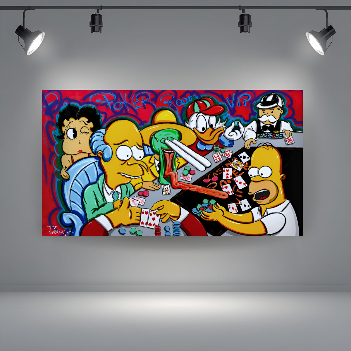 Royale Casino original handmade pop art painting in oil on canvas