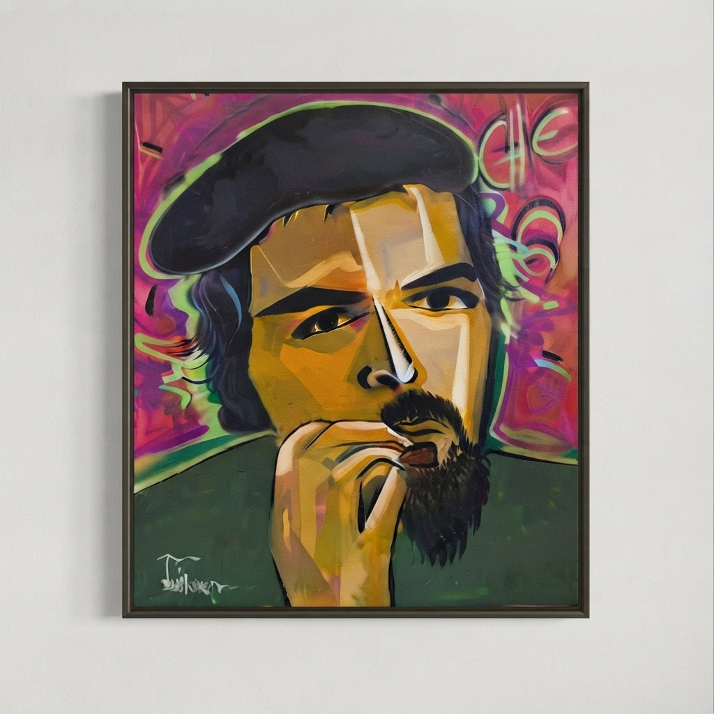 The Ché original handmade pop art painting in oil on canvas