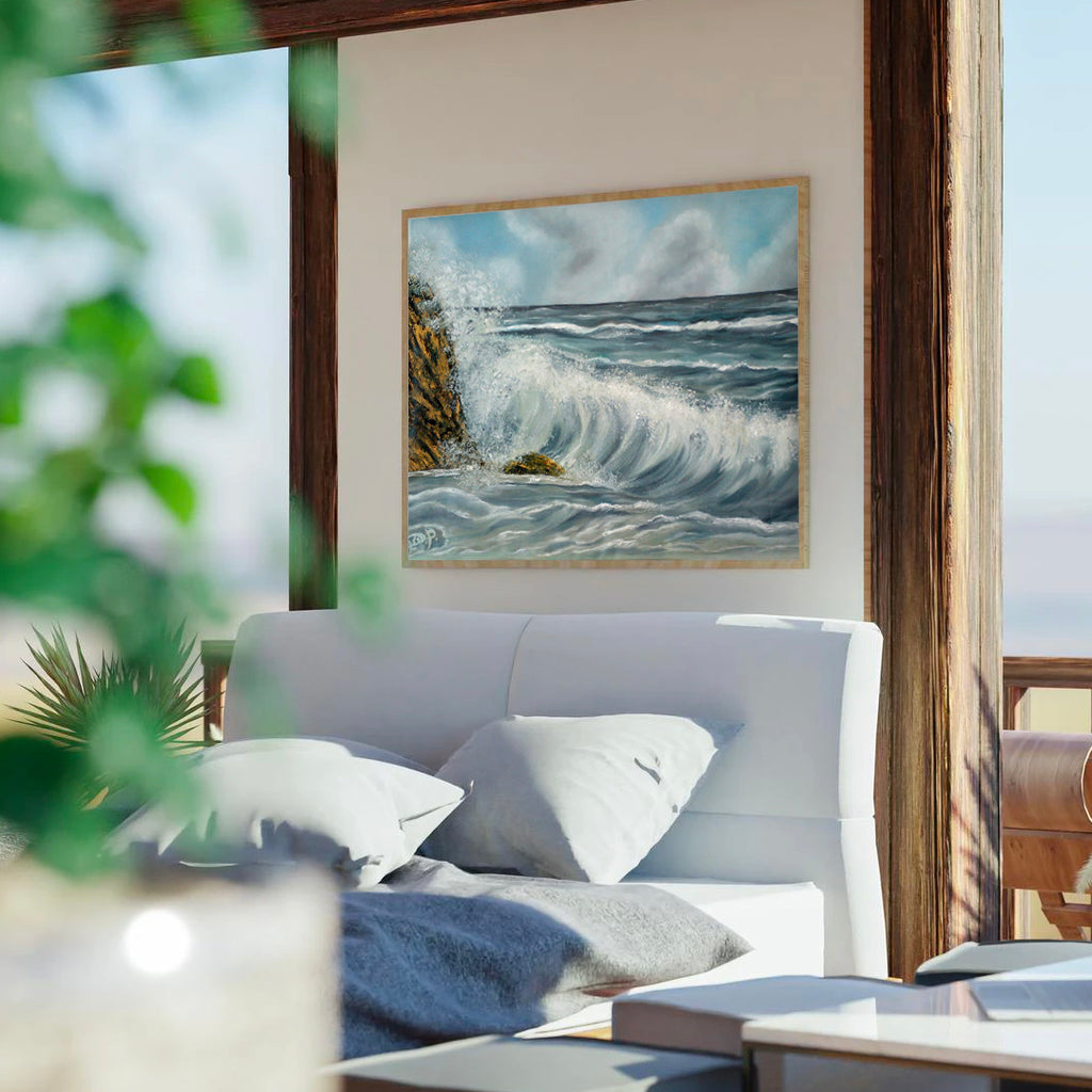Sea waves | Handmade Canvas Painting