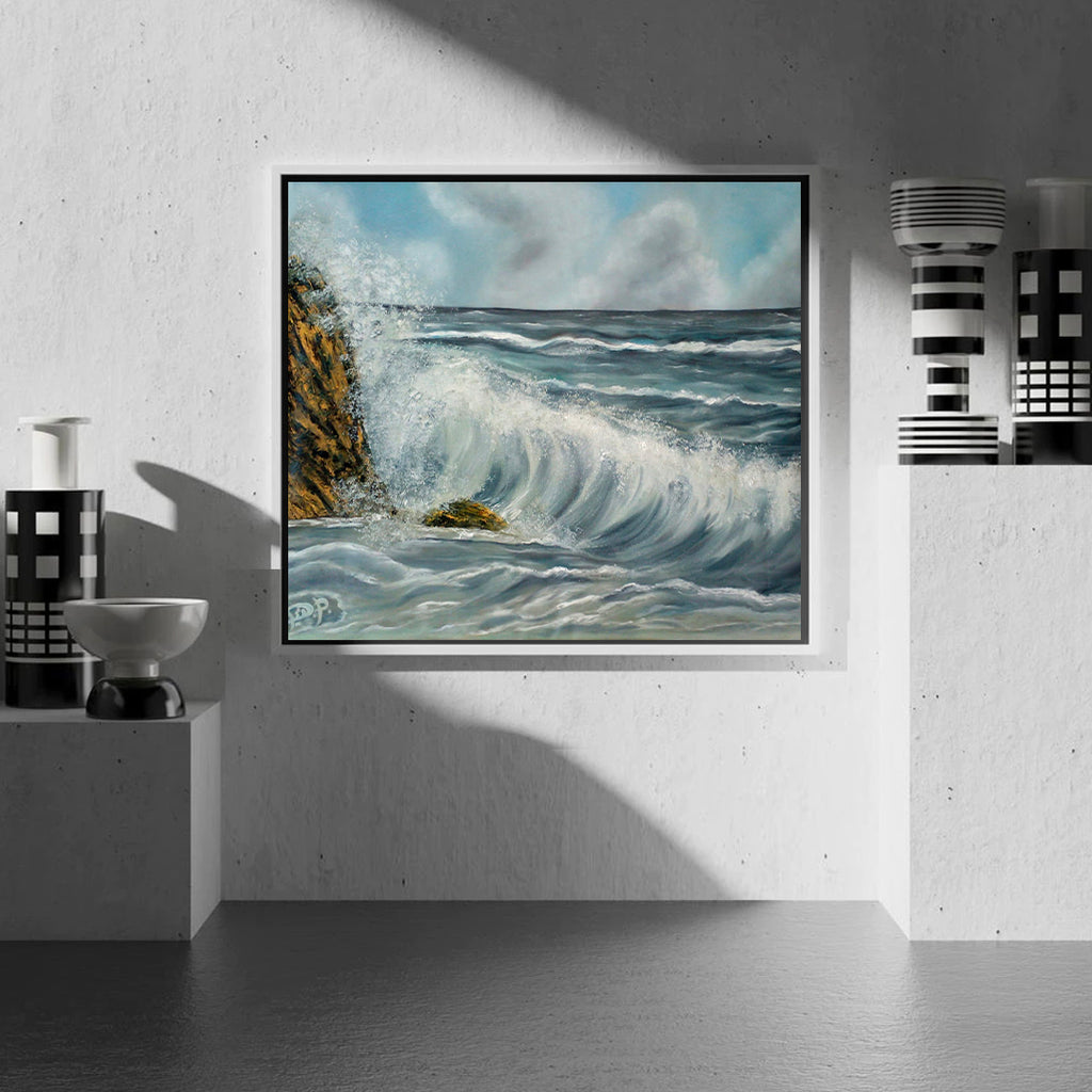 Sea waves | Handmade Canvas Painting