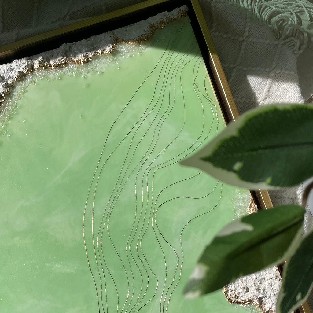 Green Ocean | Handmade Resin Art