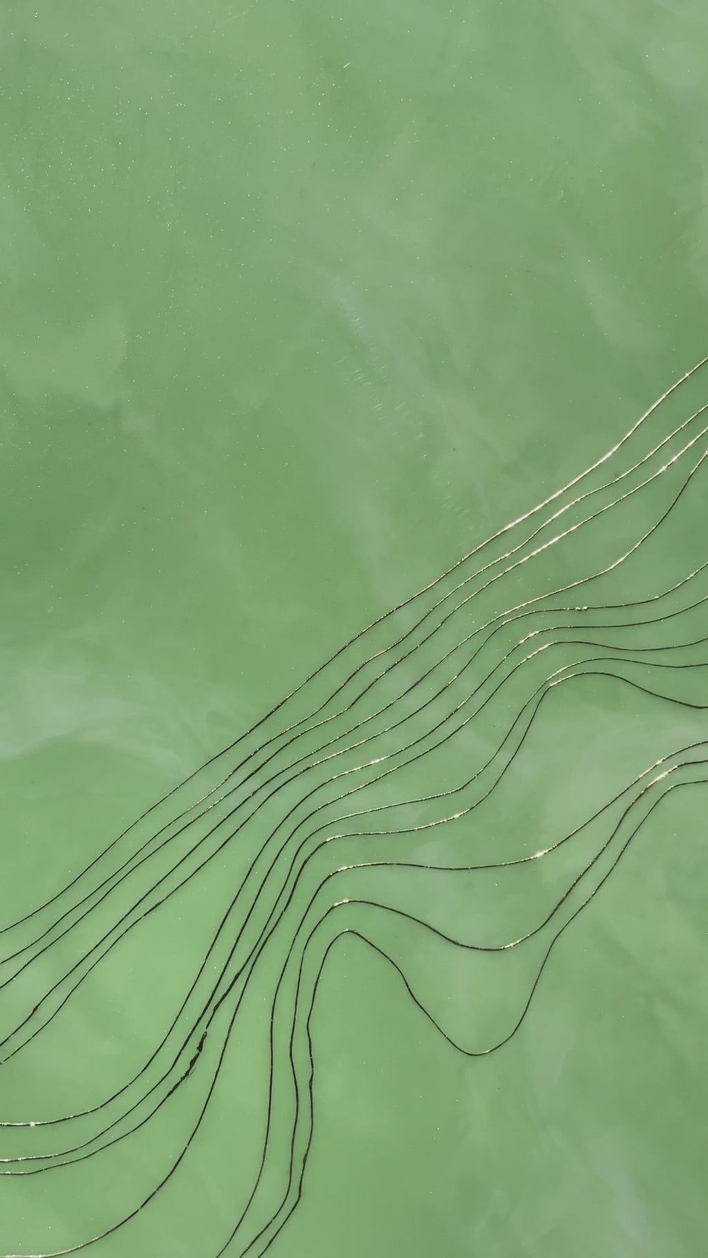 Green Ocean | Handmade Resin Art