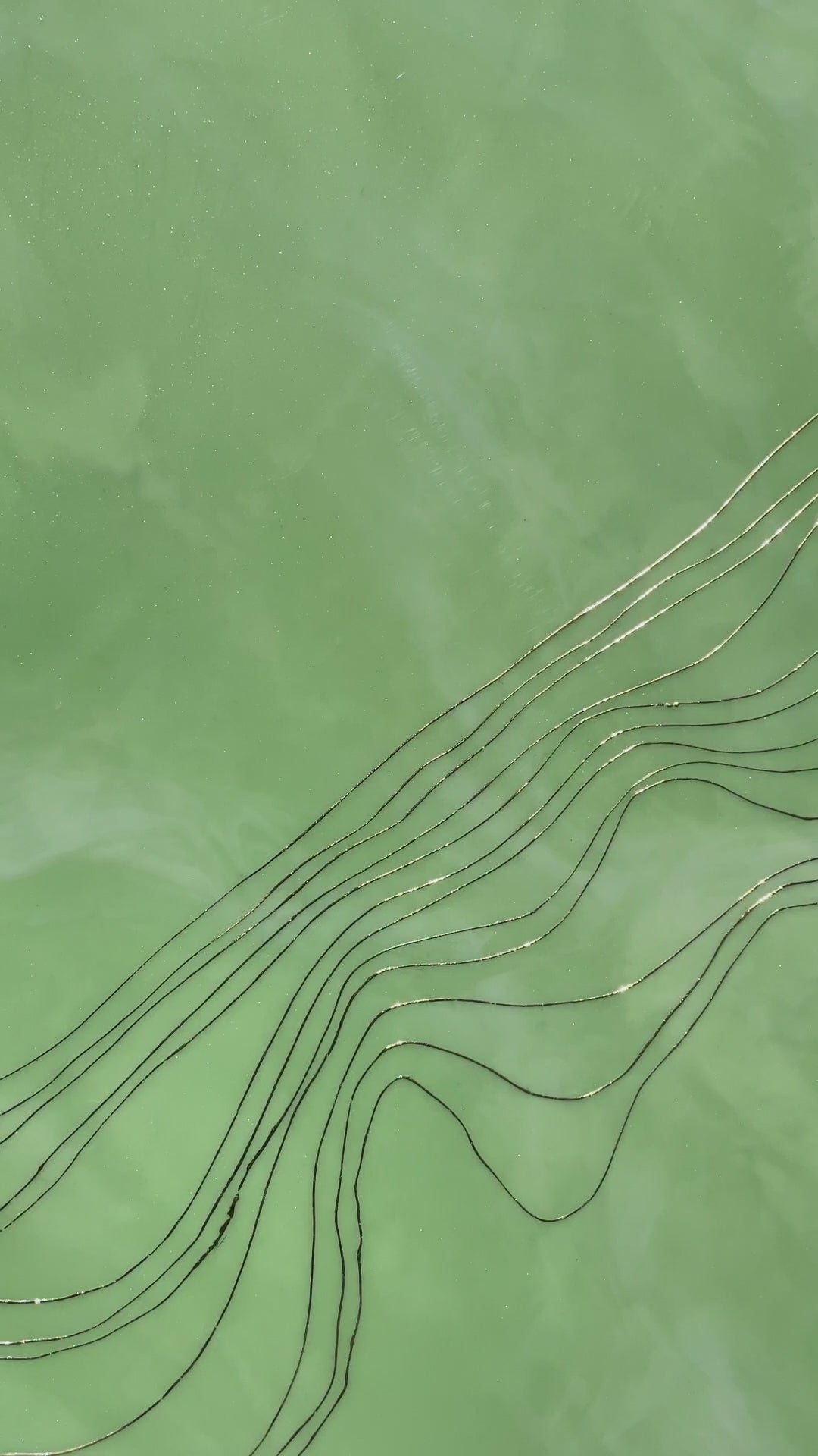 Green Ocean | Handmade Resin Art