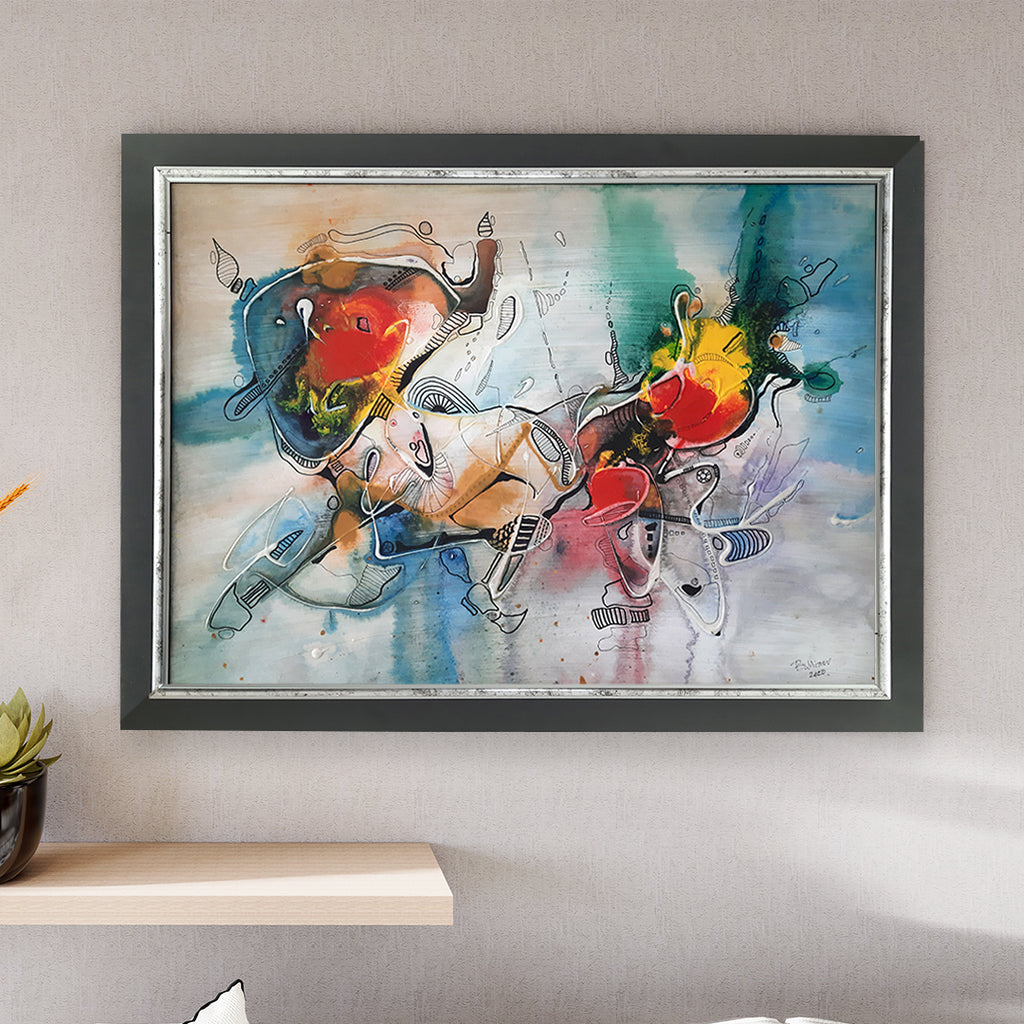 Chariot Of White Night | Abstract Painting