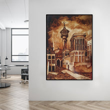 Load image into Gallery viewer, Old Dubai | Coffee On Canvas Painting

