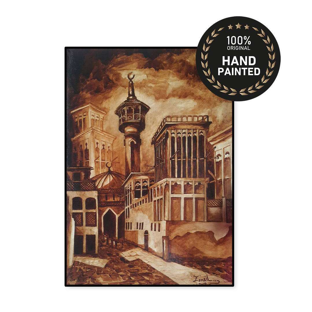 Old Dubai | Coffee On Canvas Painting