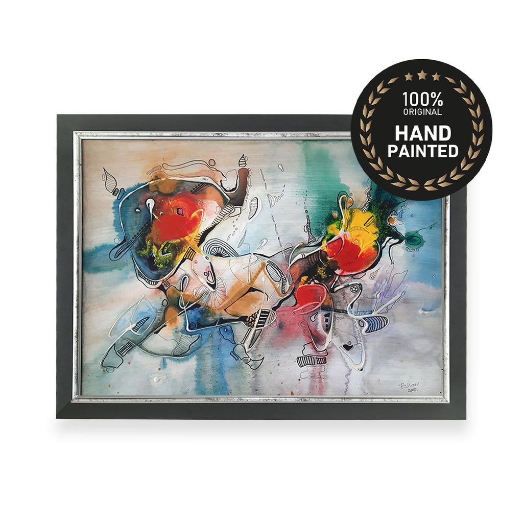 Chariot Of White Night | Abstract Painting