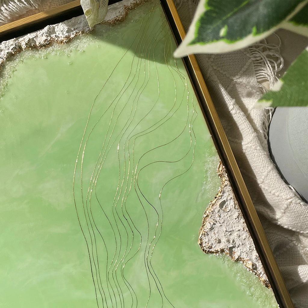 Green Ocean | Handmade Resin Art