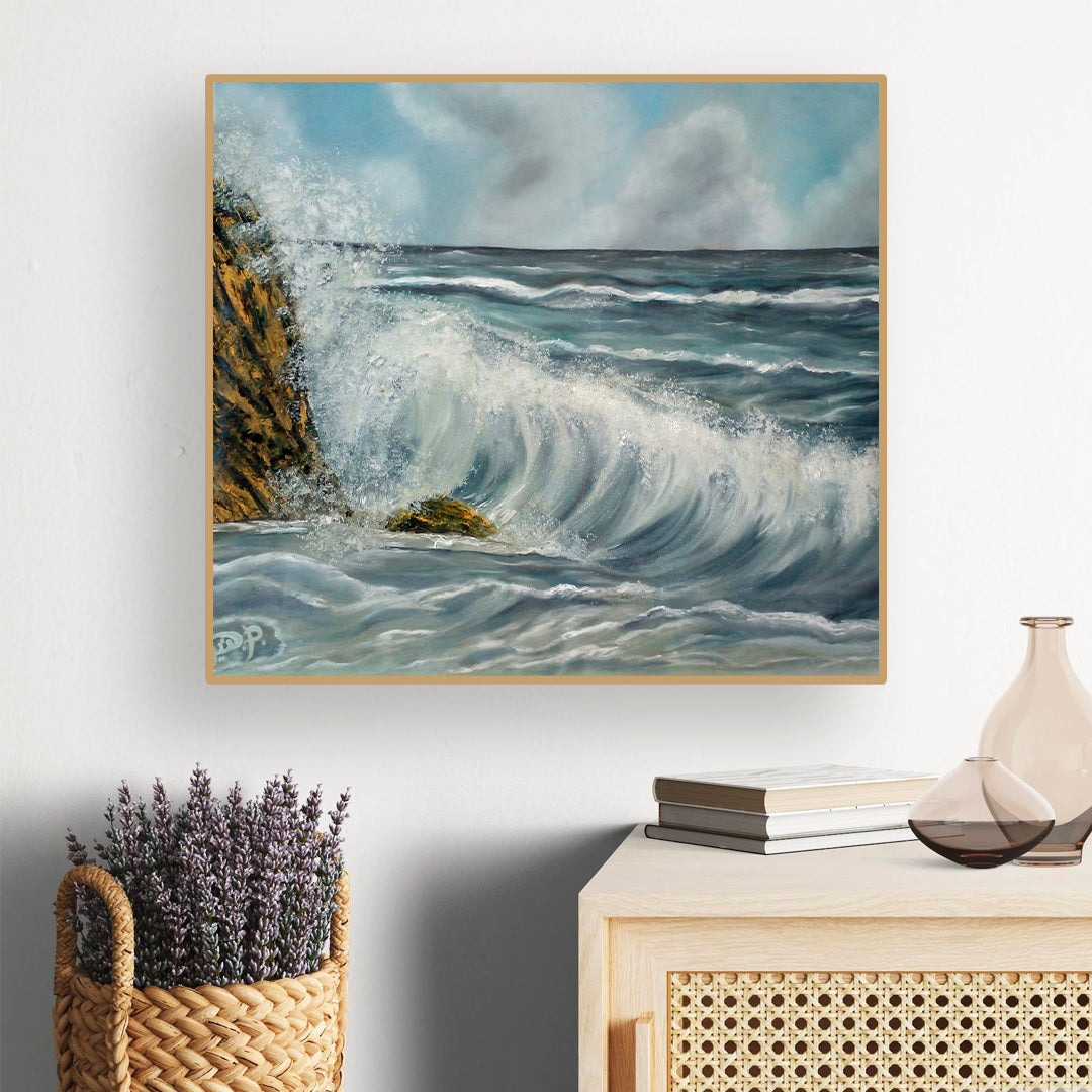 Sea waves | Handmade Canvas Painting