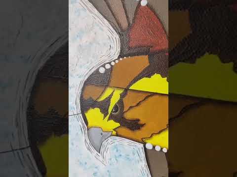 Falcon & Oryx | Handmade Canvas Painting