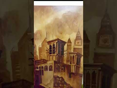 Old & New Dubai | Coffee On Canvas Painting