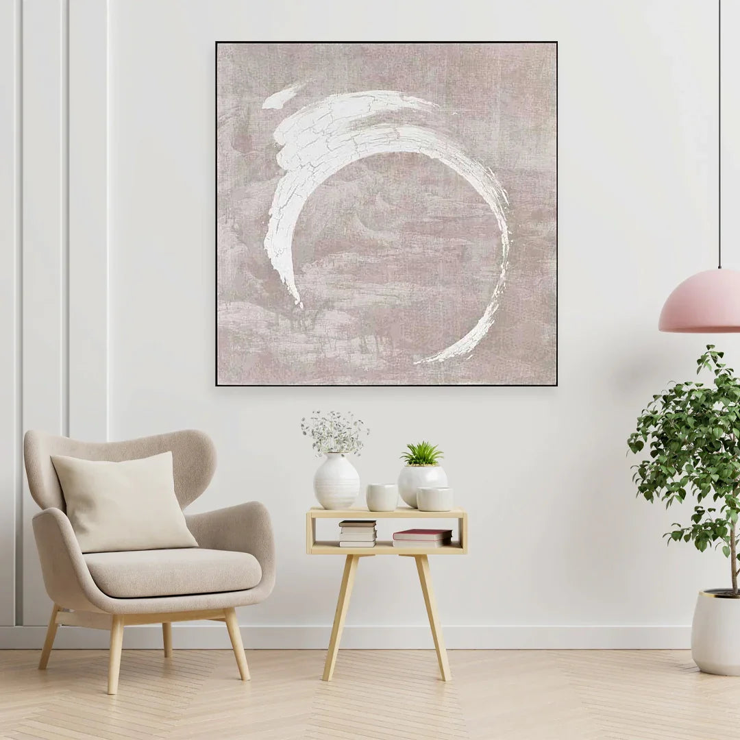 Original minimalist textured canvas painting with subtle tonal variation