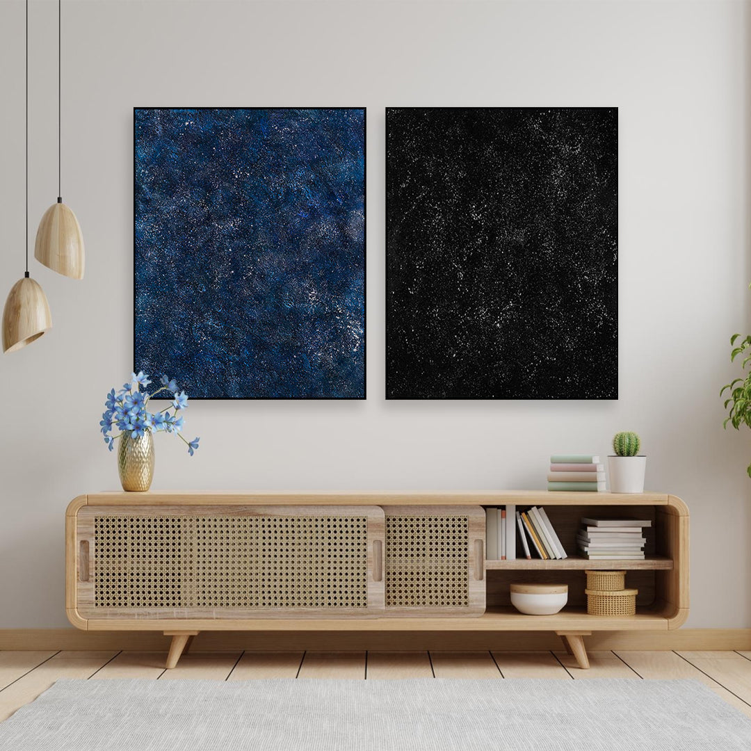 Original neutral textured abstract painting with soft muted tones